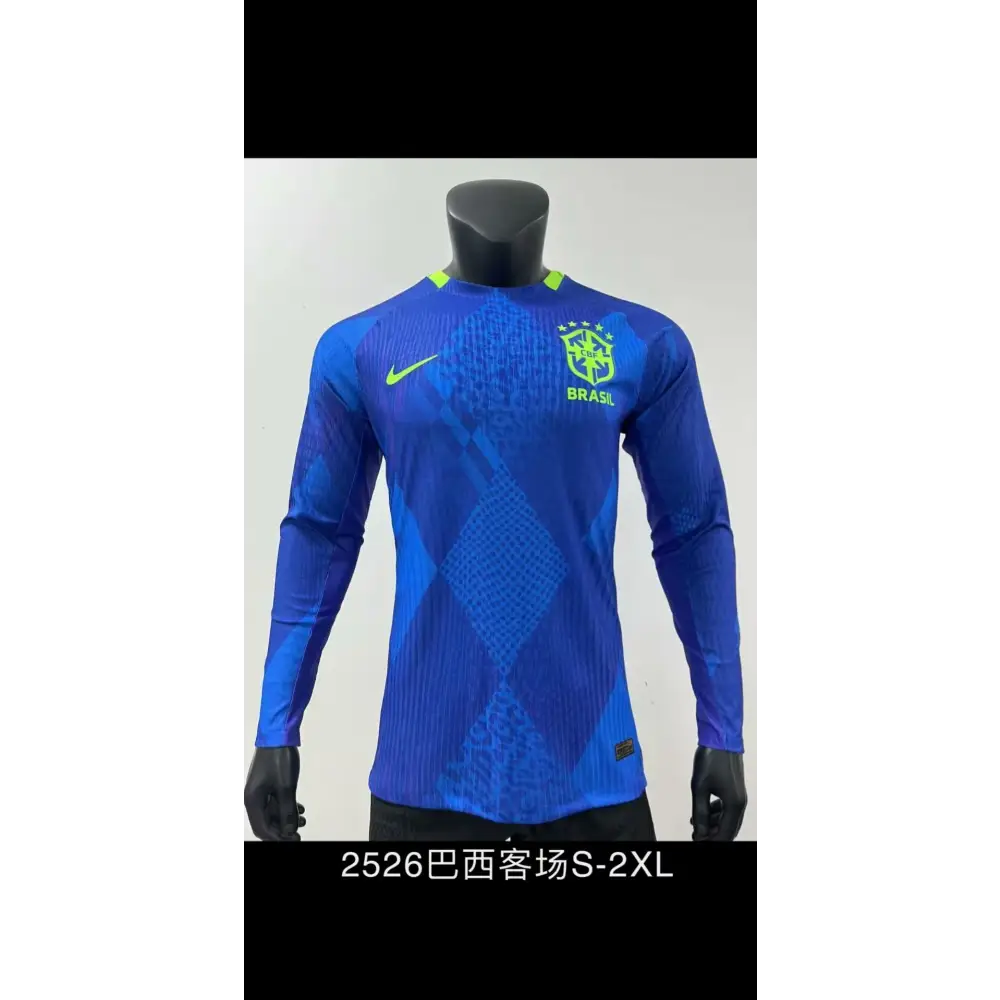 Brésil Extérieur Version Joueur Manches Longues 2025/2026 – Image 2